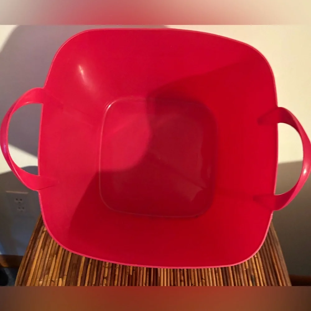 2 Vibrant Pink Deep Storage Bins